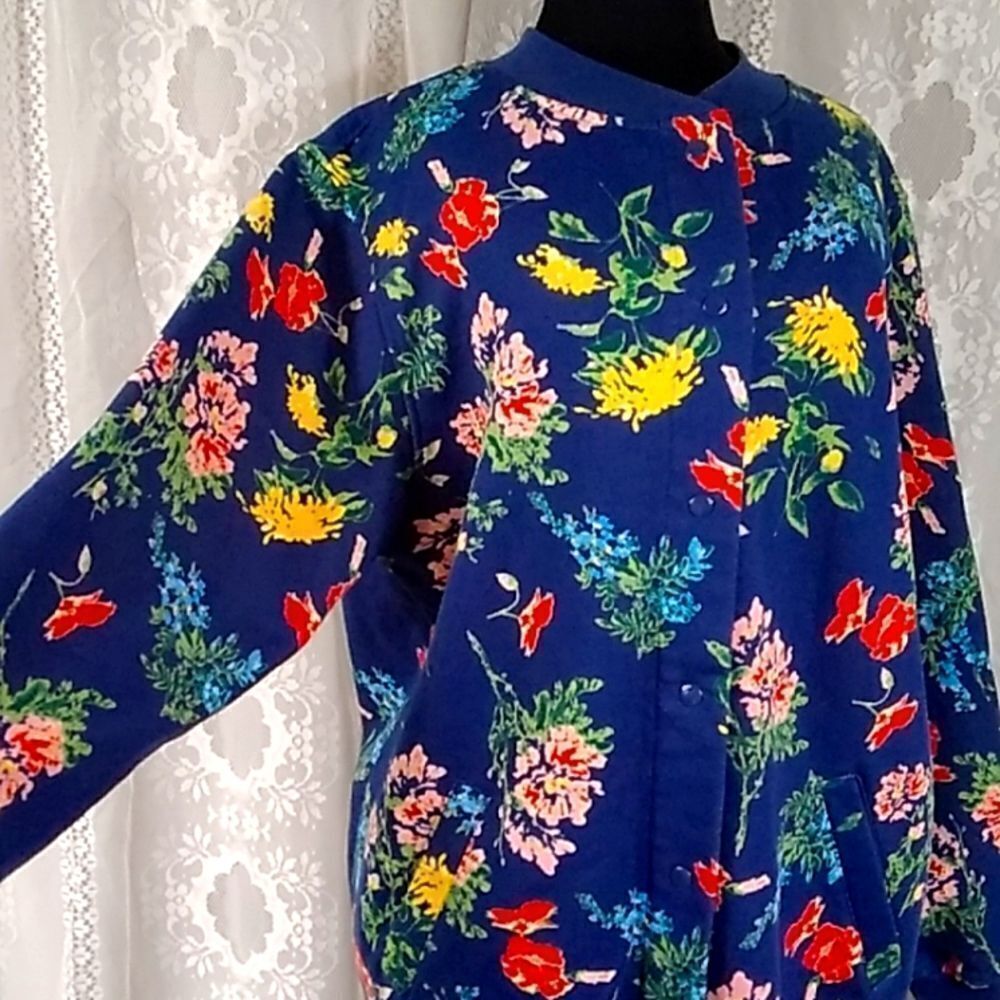 Tudor Court Vintage Floral Women's Sweater Size L